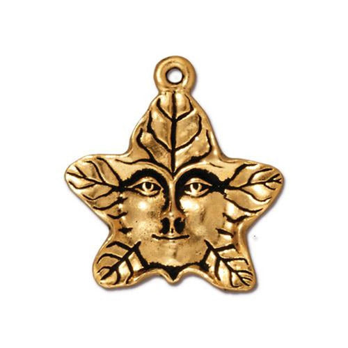 Tree Spirit Pendant or Charm in Antique Gold from TierraCast