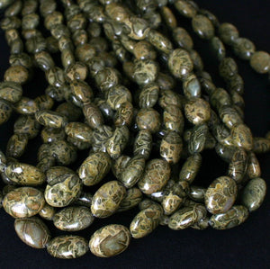 Wealth Stone: African Green Brecciated Jasper Beads