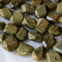 Load image into Gallery viewer, Wealth Stone: African Green Brecciated Jasper Beads