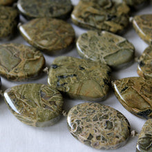 Load image into Gallery viewer, Wealth Stone: African Green Brecciated Jasper Beads