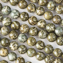 Load image into Gallery viewer, Wealth Stone: African Green Brecciated Jasper Beads
