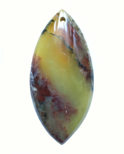 African Green Opal Bead in horse eye shape
