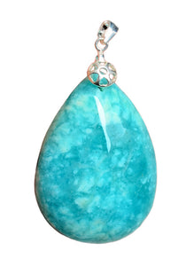 Amazonite Pendant with Star of David bail to awaken your Inner Warrior