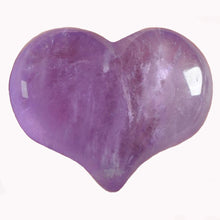 Load image into Gallery viewer, Amethyst heart 1 inch wide puffy bubble