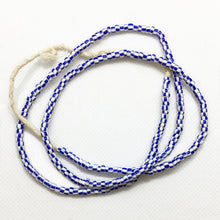Load image into Gallery viewer, Antique Blue Whitehearts Venetian Trade Beads Necklace