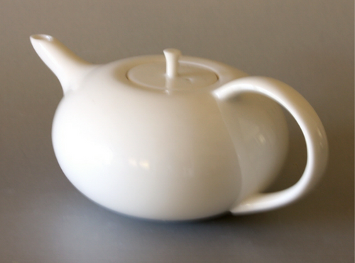 Porcelain Smaller Apple Design Teapot - hand made fine Blanc de Chine