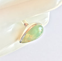 Load image into Gallery viewer, Aqua Chalcedony Ring in pear shape in ring size 8.5