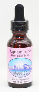 Aquamarine Gem Elixir 1 oz size from Alaskan Essences