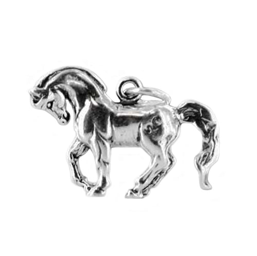 Arabian Horse Charm of Solid Sterling Silver