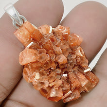 Load image into Gallery viewer, Brown Aragonite Pendant cluster in free form sterling silver setting