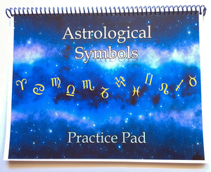 Astrological Symbols Practice Pad by Stephanie Jourdan, Ph.D.