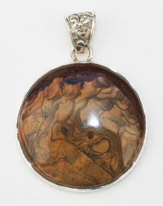 Biggs Jasper Pendant in Sterling Silver Setting