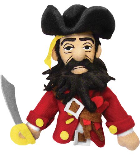 Blackbeard the Pirate Finger Puppet and Fridge Magnet - Retired Collectible