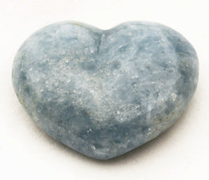 Blue Calcite Puffy Heart for easier detox