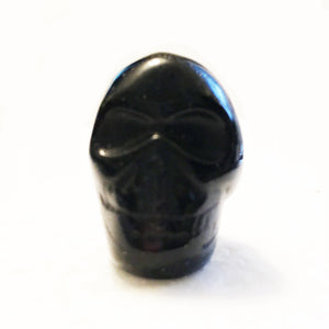 Blue Goldstone Skull Bead 7/8 Inch