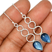 Load image into Gallery viewer, Blue Kyanite Earrings in Sterling Silver