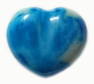 Blue Crazy Lace Agate miniature puffy heart.