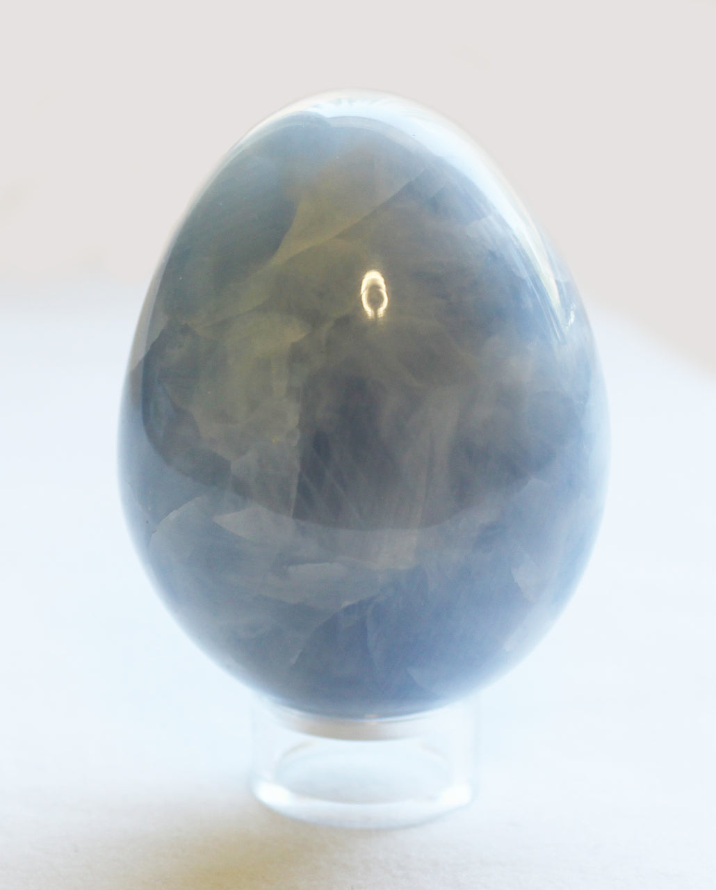 Blue Calcite Egg for Easier Detox - Put in your Bath or Foot Bath!