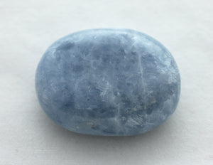 Blue Calcite Palm Stone for easier detox - put in your Bath or Foot Bath!