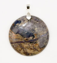 Load image into Gallery viewer, Blue Line Jasper Round Pendant