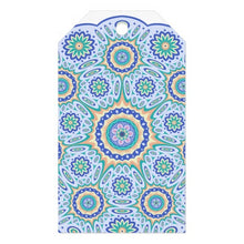 Load image into Gallery viewer, Blue Mandala Gift Tag - doubles as a meditation tool