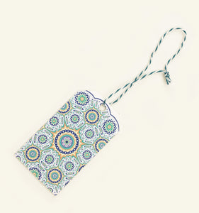 Gift Tag Blue Mandala Ten-Pack