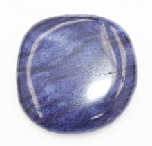 Load image into Gallery viewer, Dumortierite Blue Quartz Palm Stone to aid Spiritual Expression and for Longevity