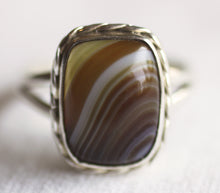 Load image into Gallery viewer, Brown Botswana Agate Ring size 8.