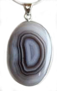 Botswana Agate Pendant - designed to lay against your skin