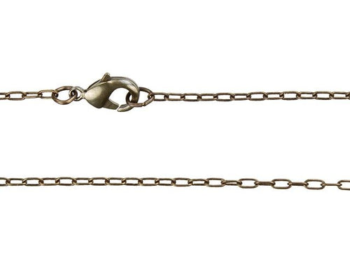 Cable Chain Necklace Brass 18 inch 1.5mm thickness