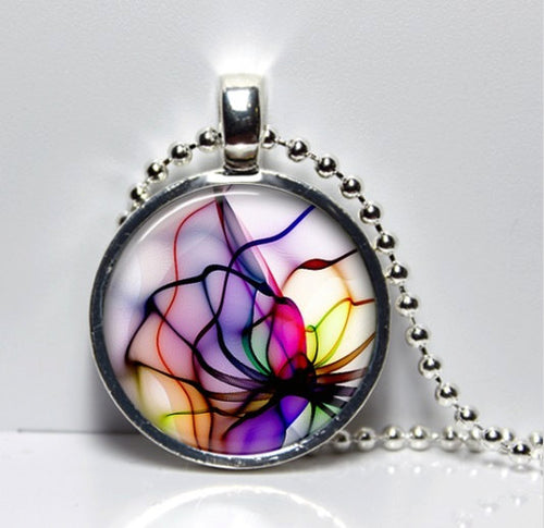 Butterfly Pendant set in Silver Plate Frame with 18