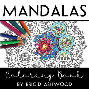 Mandalas Coloring Book and Tin of Stabilo Set of 12 Chalk-Pastel Pencils