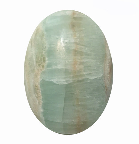 Caribbean Blue Calcite Palm Stone 2.9 oz.