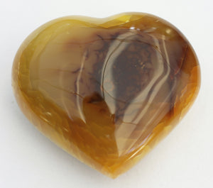 Carnelian Puffy Heart 84.5mm or 3.3 inches - hefty crystal heart