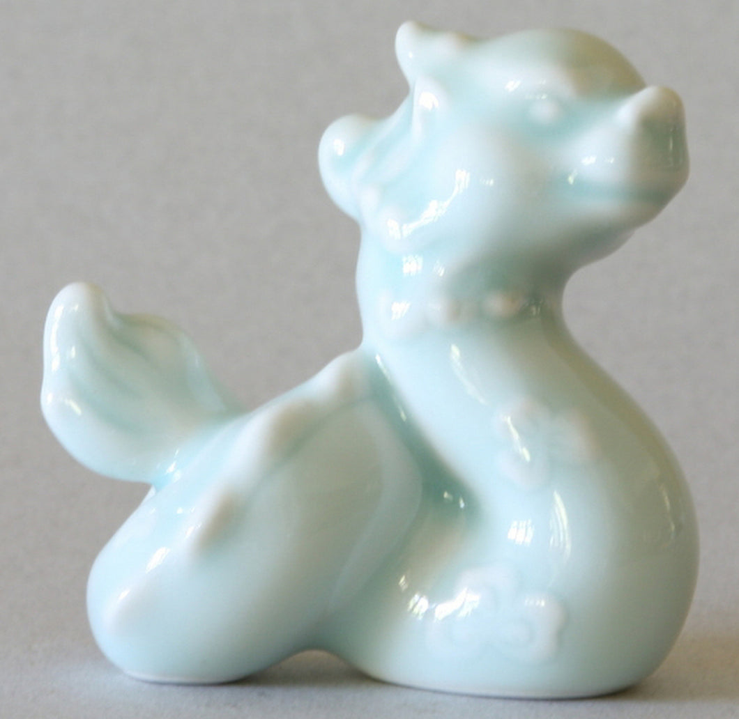 Dragon Figurine Celadon Porcelain