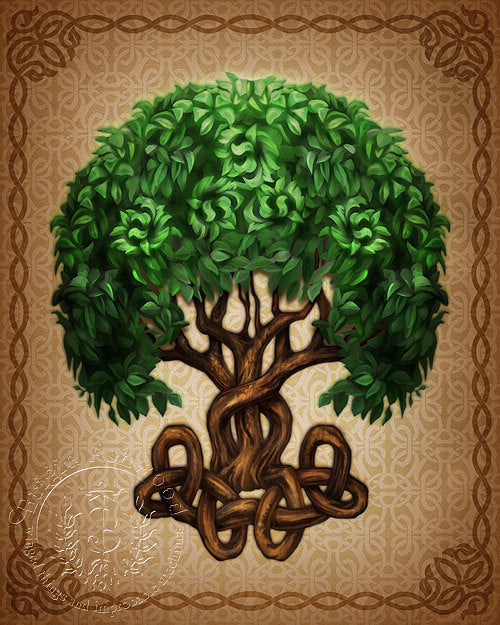 Celtic Tree of Life Print by Brigid Ashwood