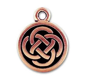 Celtic Knot Charm by TierraCast Copper plated Pewter with antique finish