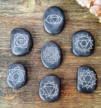 Load image into Gallery viewer, Chakra Hot Massage Stones Natural Basalt Stones also for meditation