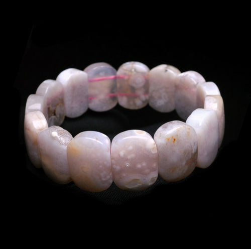 Cherry Blossom Agate Bracelet in size large