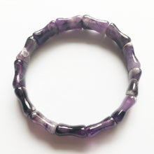 Load image into Gallery viewer, Chevron Amethyst Bamboo Bracelet