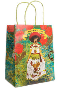 Papaya Art Gift Bag with Foil Embellishments