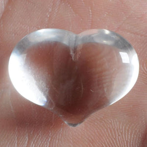 Clear Quartz Heart - 1 inch puffy heart