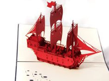 Load image into Gallery viewer, Pop-Up 3-D Clipper Ship Card