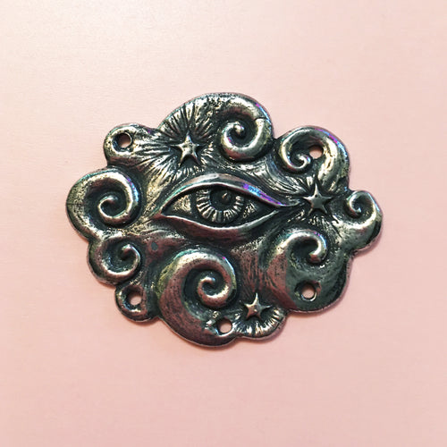 Eye in a Cloud Silver Pendant