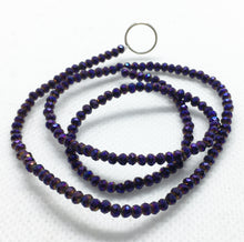 Load image into Gallery viewer, Cobalt Royal Aura Agate 3mm Round Faceted Beads