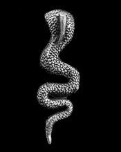 Load image into Gallery viewer, Cobra Charm Silver Plated Brass Pendant
