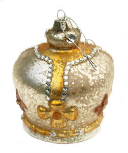 Crown Ornament with Rhinestone Embellishment