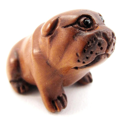 Bull Dog Ojime Bead