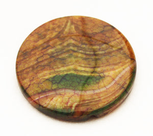 Dragon Veins Agate Bead with chevron marking