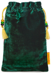 Green Dragon Tarot Bag made from Vietnamese Silk Velvet